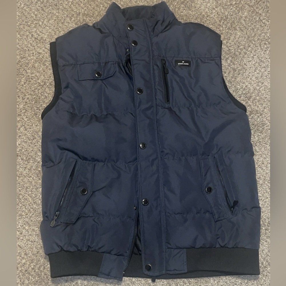 Men's Dark Blue Puffer Vest